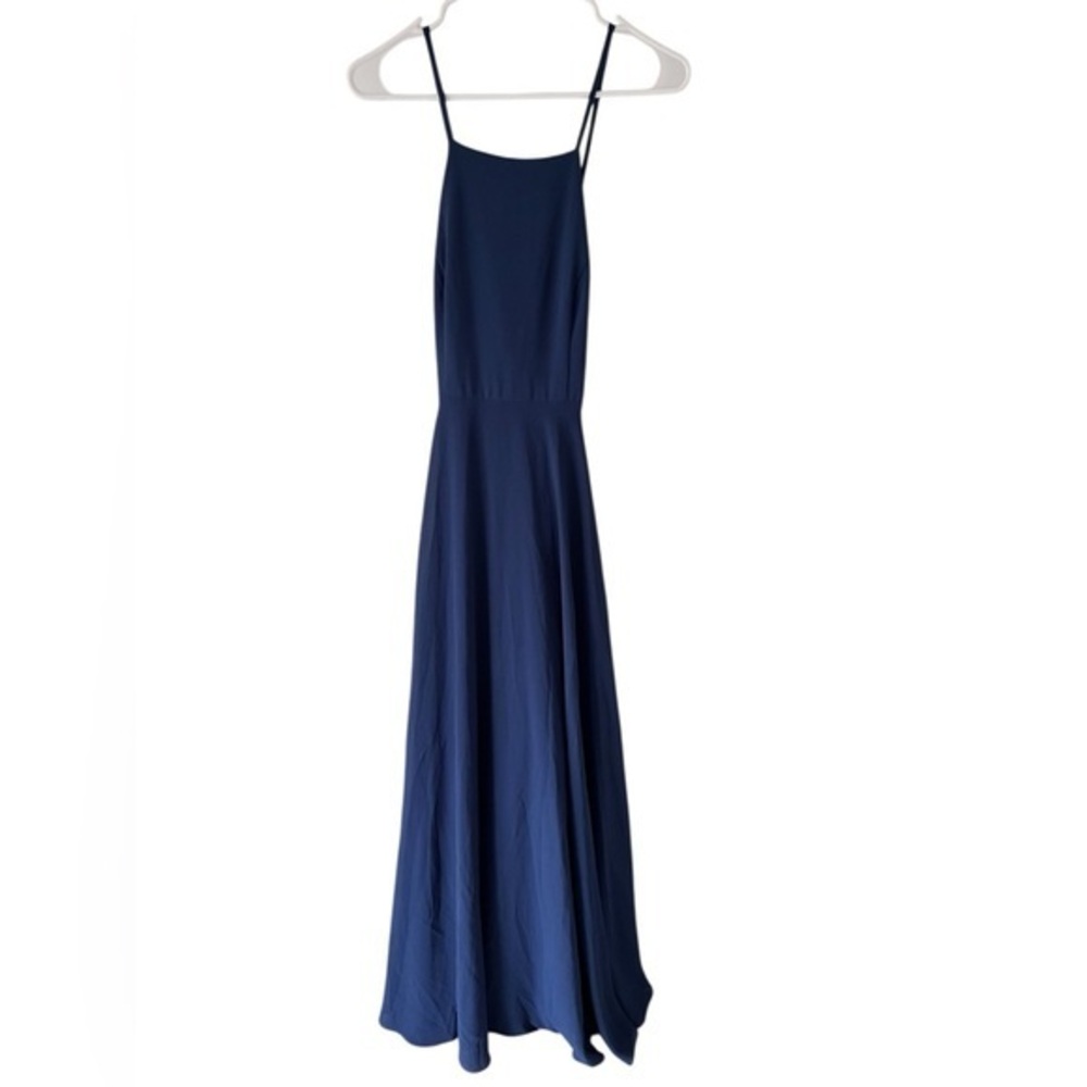 NWT Lulu's Deep Blue formal backless Maxi Dress